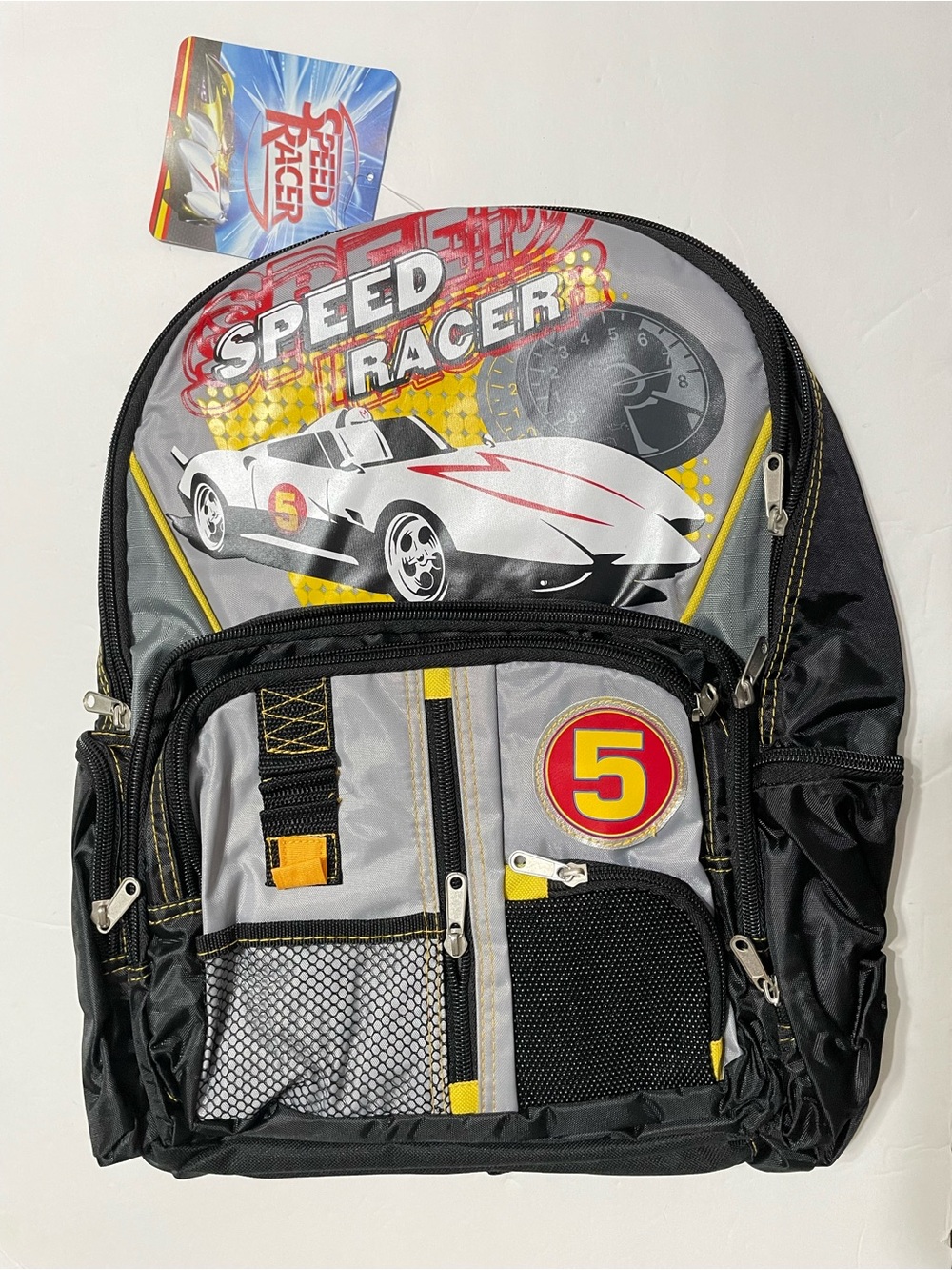 Large Backpack- 16” Speed Racer Movie  Mach 5  Backpack Bag ,New With Tag!